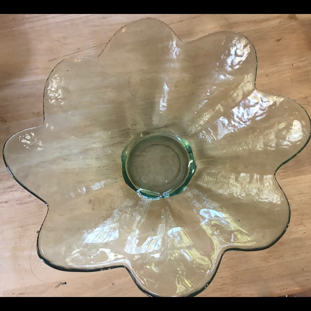 Flower Bowl fruit  dish serving decor EUC trinket